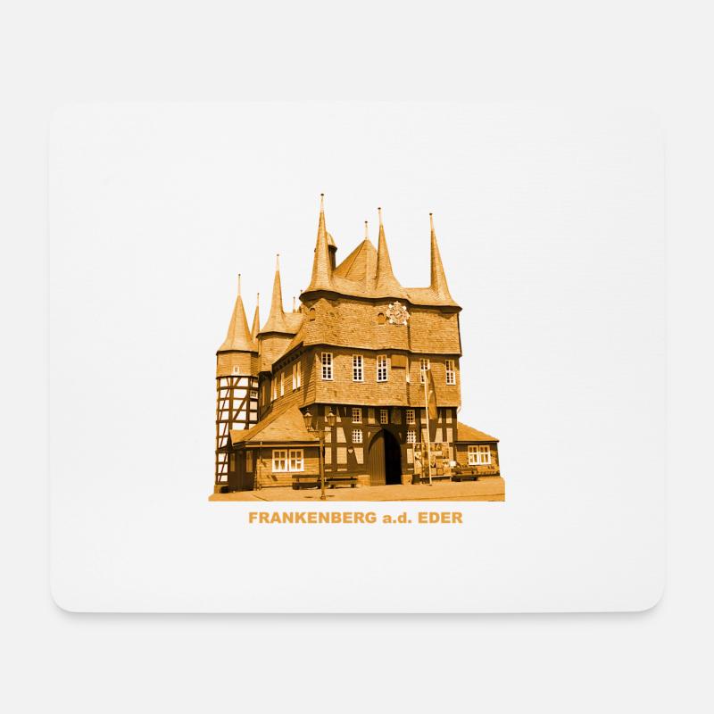 Frankenberg Eder Rathaus Waldeck Hessen - Mousepad (Querformat) - Weiß