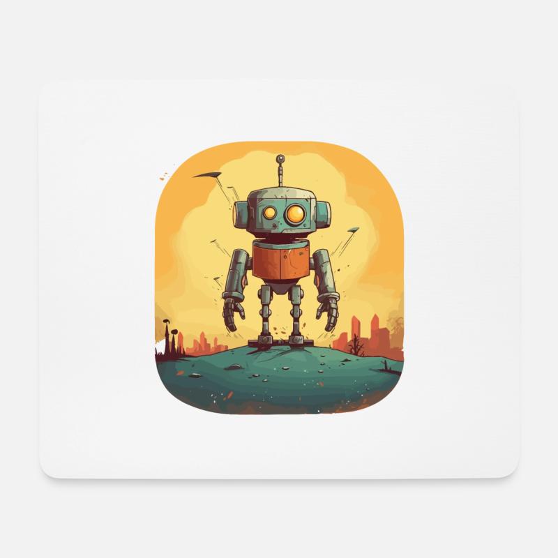 Robot - Mouse Pad (horizontal) - white