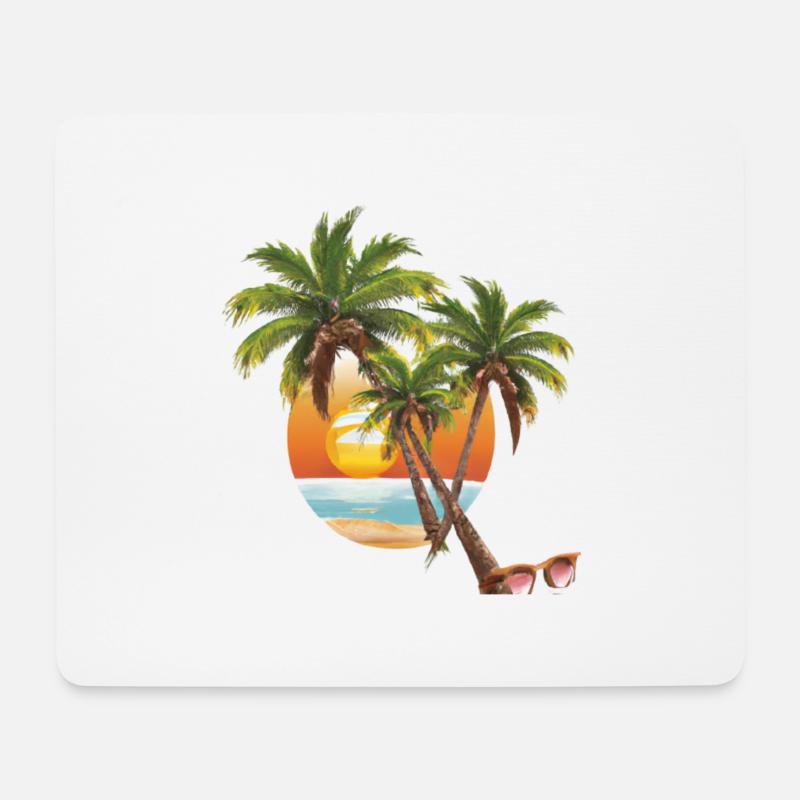 Sommerstrand - Mousepad (Querformat) - Weiß