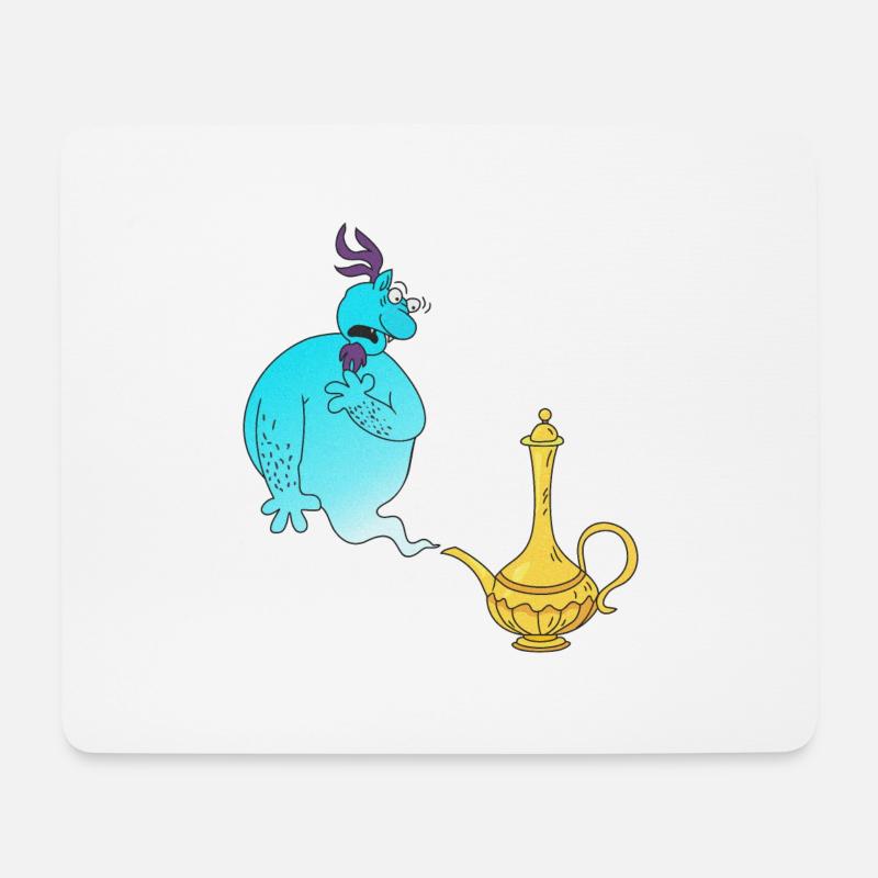 Gini Magic Lamp Genie - Mouse Pad (horizontal) - white