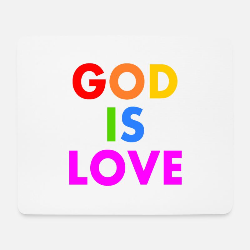 God is love - Mousepad (Querformat) - Weiß