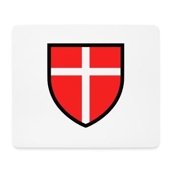 Blason croix blanche sur fond rouge - Tapis de souris (format paysage) - blanc - Devant