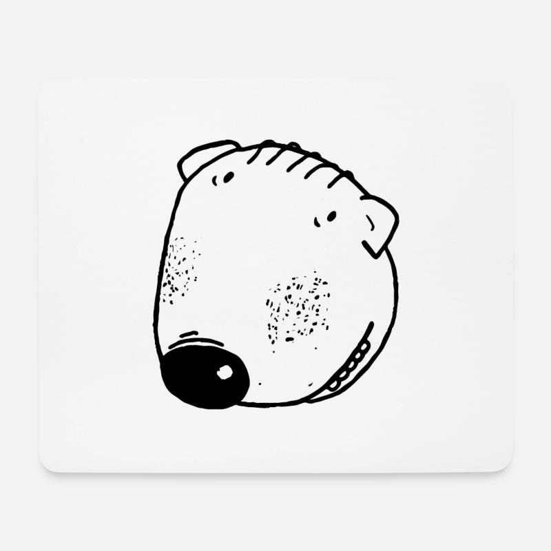 Hund - Mousepad (Querformat) - Weiß