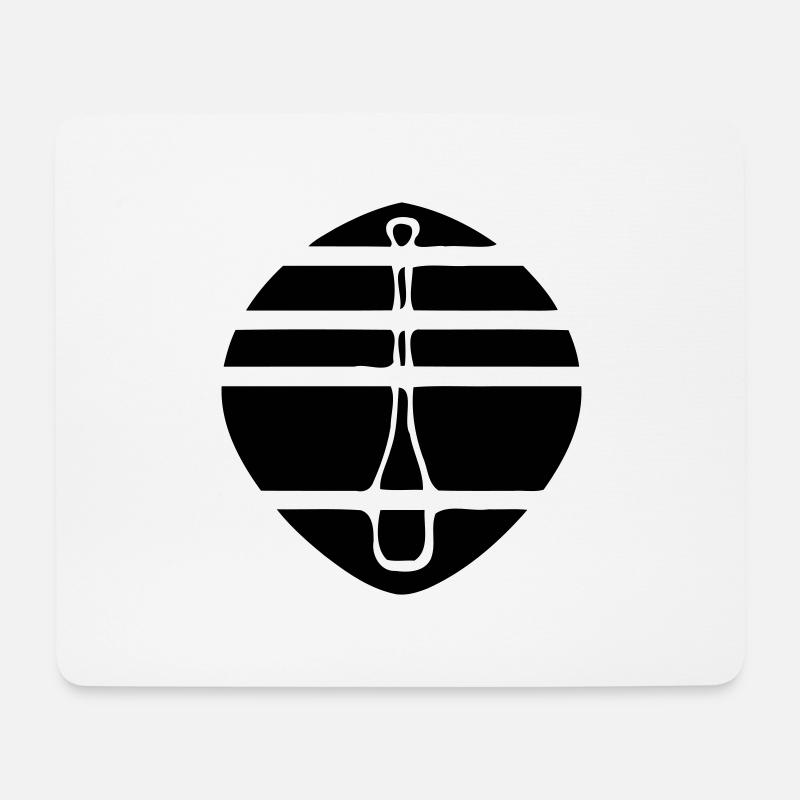 schwarzes Paddel Logo - Mousepad (Querformat) - Weiß