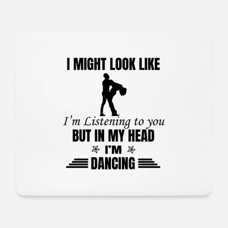 Dancing Dance Music - Mousepad (Querformat) - Weiß