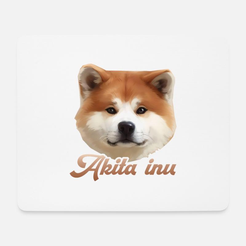 Akita Inu - Mousepad (Querformat) - Weiß