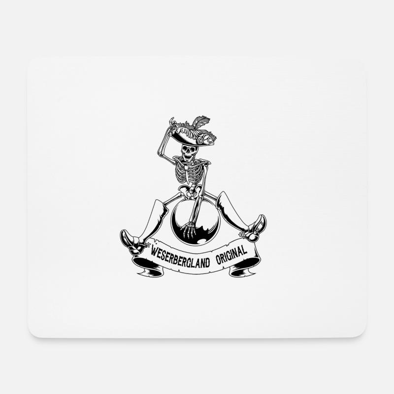 Weserberg Original Baron Münchhausen Kanonenkugel - Mousepad (Querformat) - Weiß