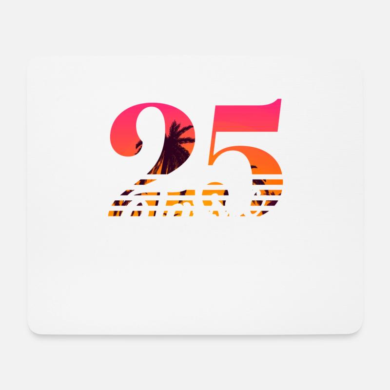 Jahrgang 1925-25-jähriges Jubiläum - Mousepad (Querformat) - Weiß
