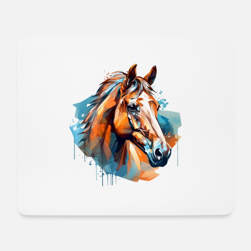 Pferd Dorfkinder & Reiter Reitsport Fans Geschenk - Mousepad (Querformat) - Weiß