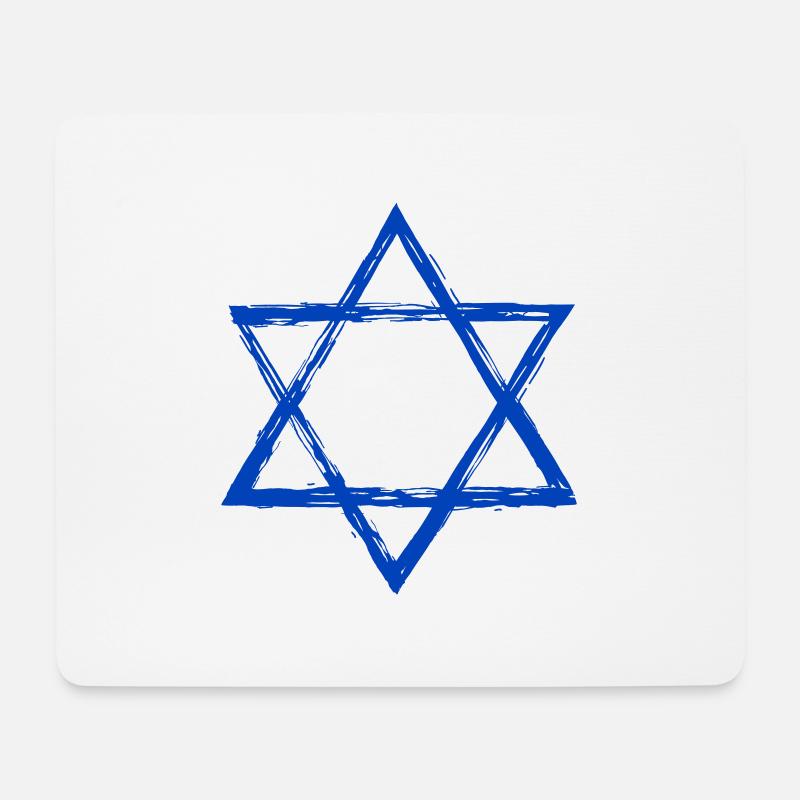 Israel Stern Davidstern Hexagramm Judentum Symbol - Mousepad (Querformat) - Weiß