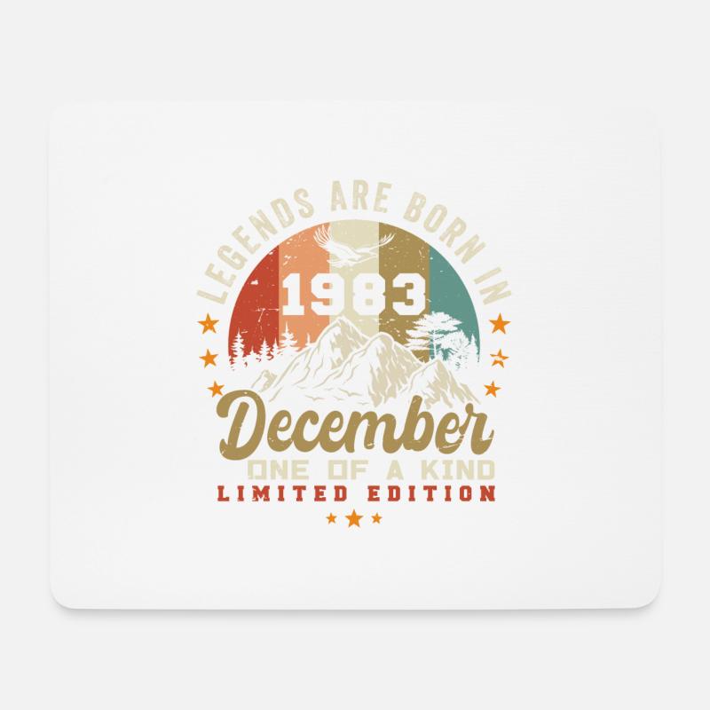 Die Legenden wurden im Dezember 1983 - Retro 1983 - Mousepad (Querformat) - Weiß
