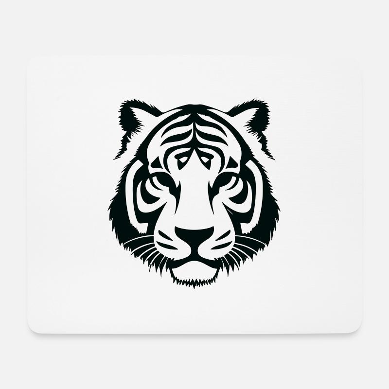 Felin Dschungel-Tigerkopf - Mousepad (Querformat) - Weiß