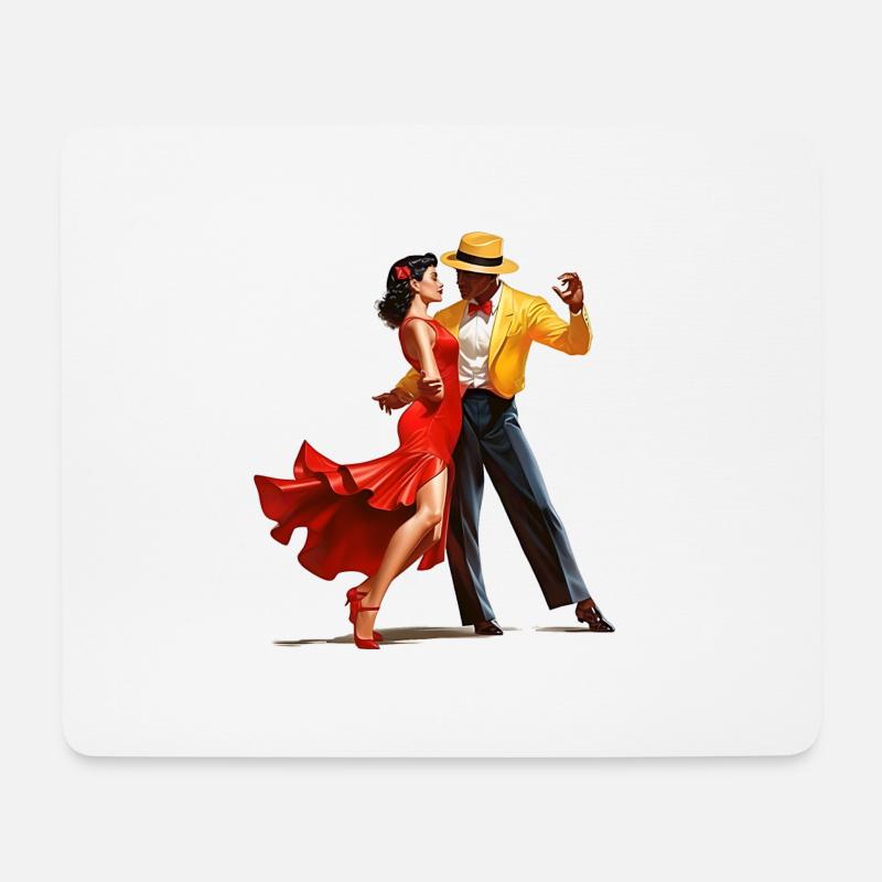 Selbstvertrauen durch Tanzen - Mousepad (Querformat) - Weiß
