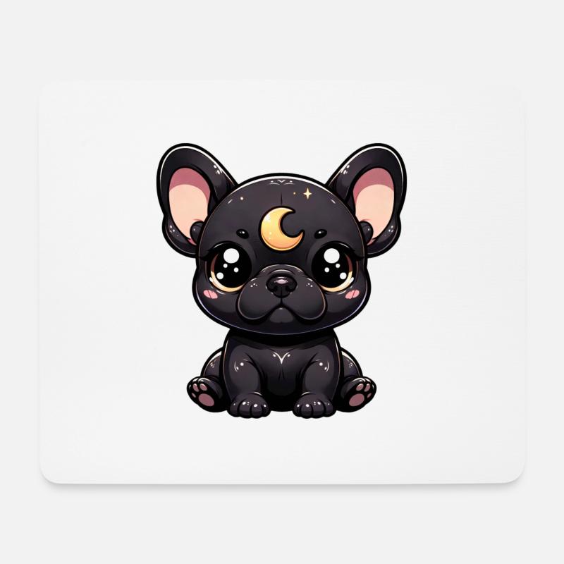 Mond Bully - Mousepad (Querformat) - Weiß