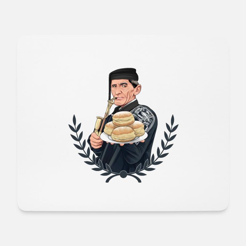 Rieser Grantler // Illustration - Mousepad (Querformat) - Weiß