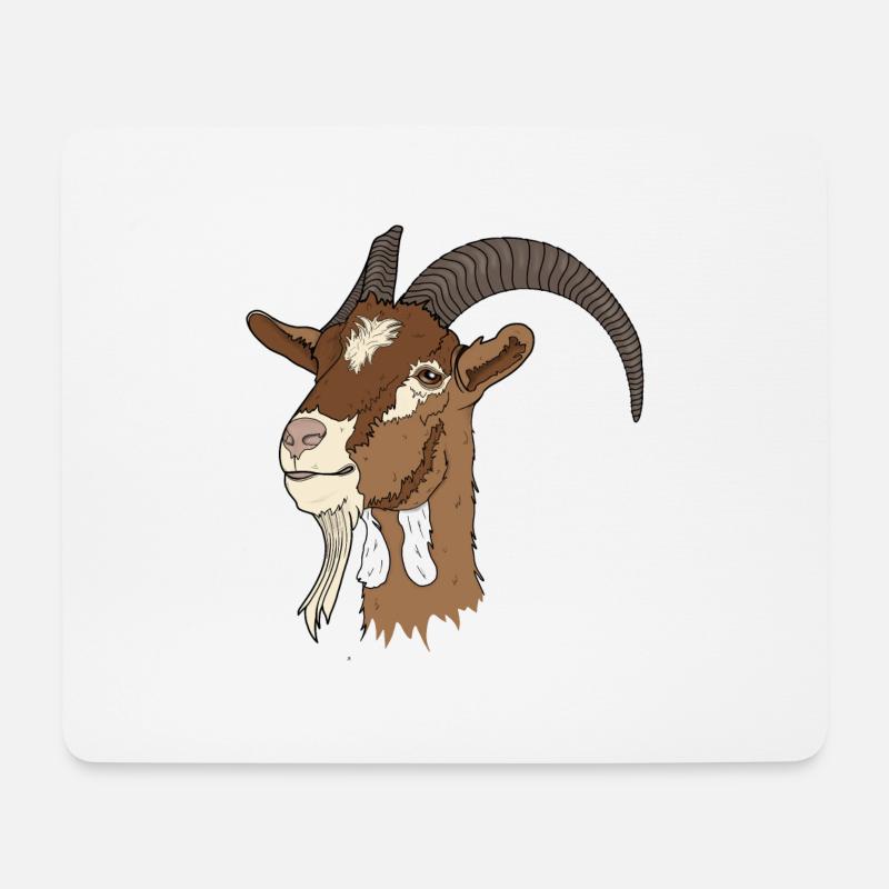 Capra - Mousepad (Querformat) - Weiß