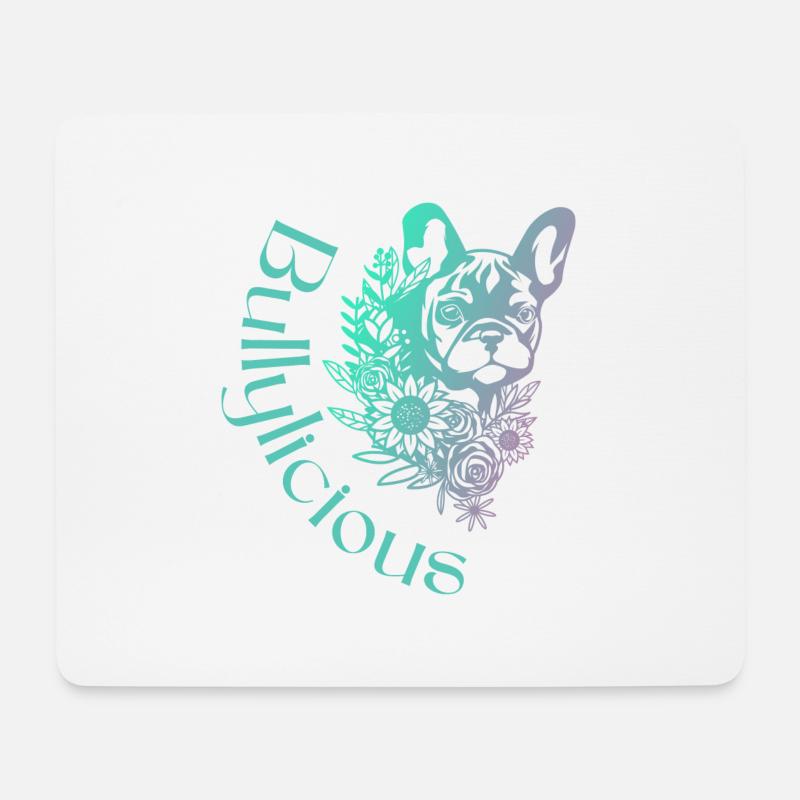 Französische Bulldogge Hund - Mousepad (Querformat) - Weiß