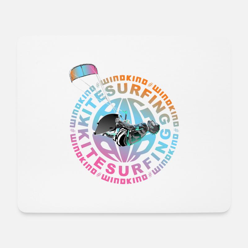 Windkind Kitesurfing - Mousepad (Querformat) - Weiß