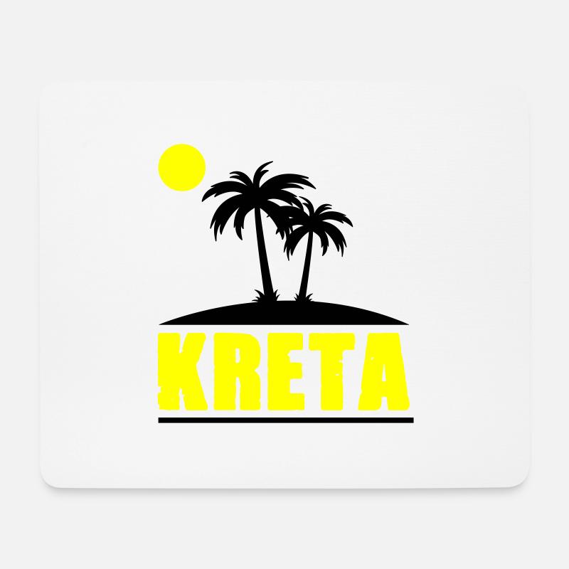 kreta - Mousepad (Querformat) - Weiß