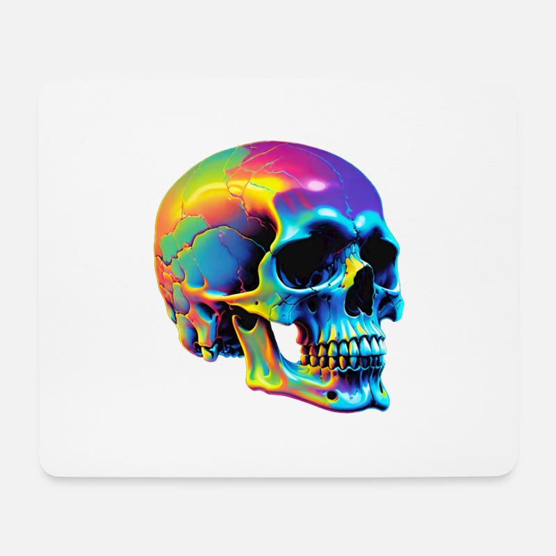 Skull - Mousepad (Querformat) - Weiß