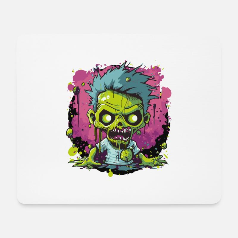 Zombie Comic - Mousepad (Querformat) - Weiß