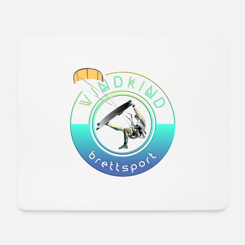 Kitesurfer Windkind - Mousepad (Querformat) - Weiß