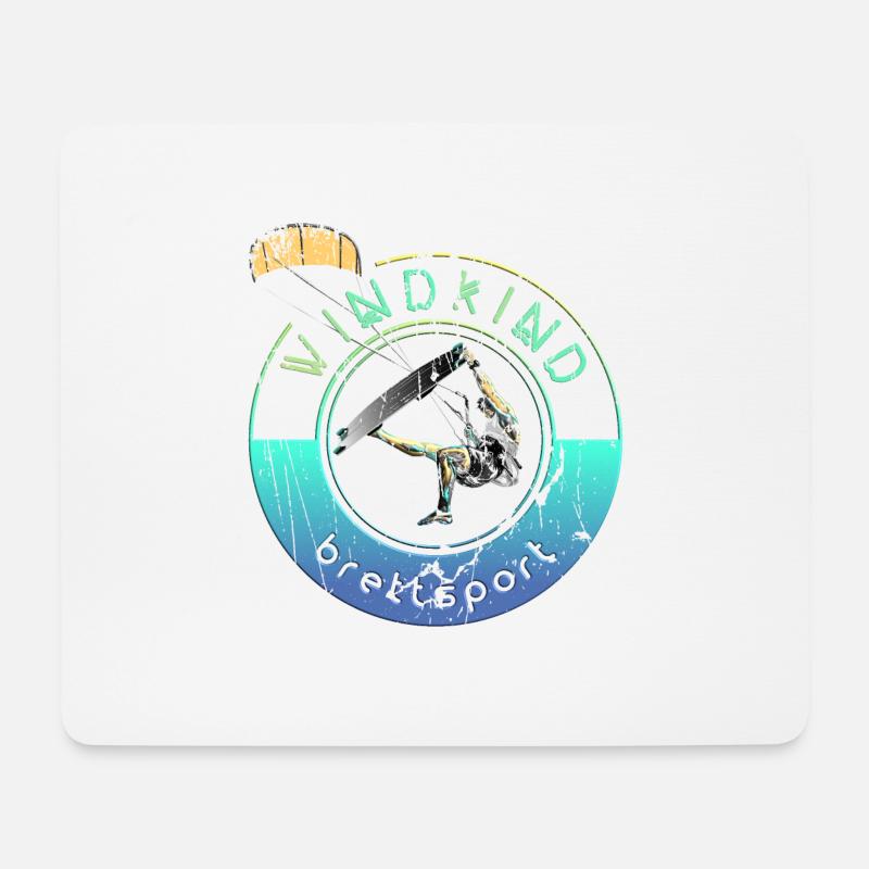 Kitesurfer Windkind 2 0 - Mousepad (Querformat) - Weiß