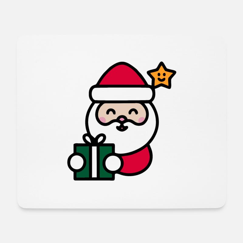 Lustiger Weihnachtsmann - Mousepad (Querformat) - Weiß