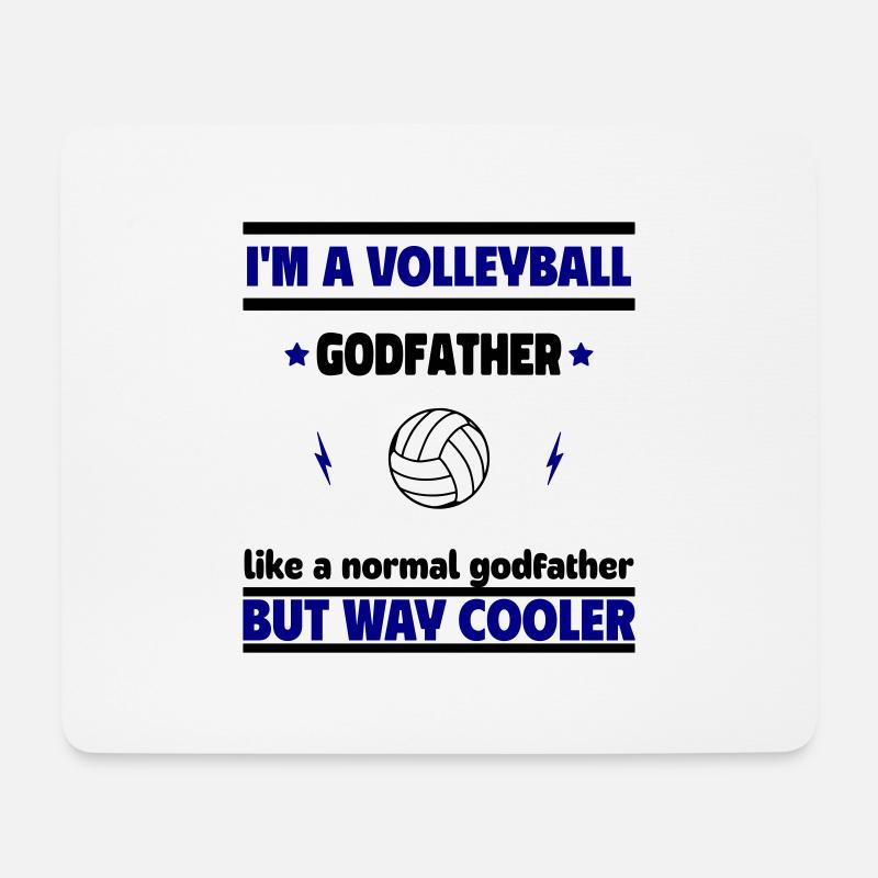 Ich bin ein Patenonkel Volleyballer, viel cooler - Mousepad (Querformat) - Weiß