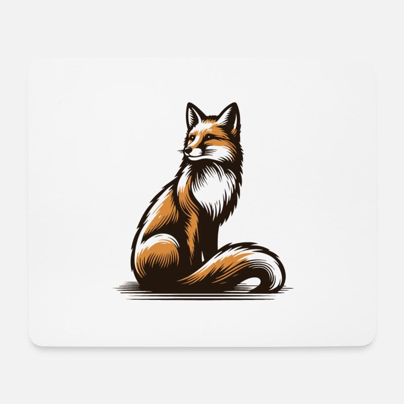 Fox - Mousepad (Querformat) - Weiß