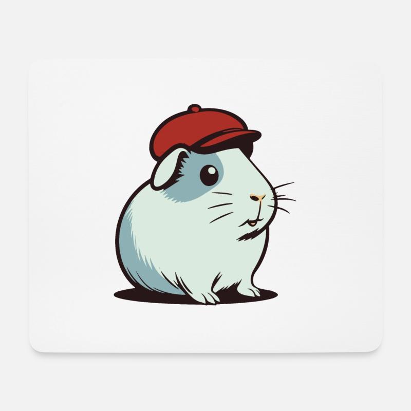 Meerschweinchen - Mousepad (Querformat) - Weiß
