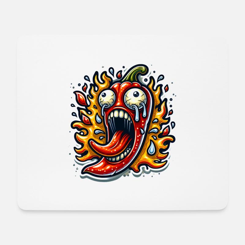 Real Hot Pepper - Mousepad (Querformat) - Weiß