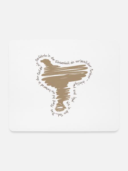 Saddle - Mousepad (Querformat) - Weiß