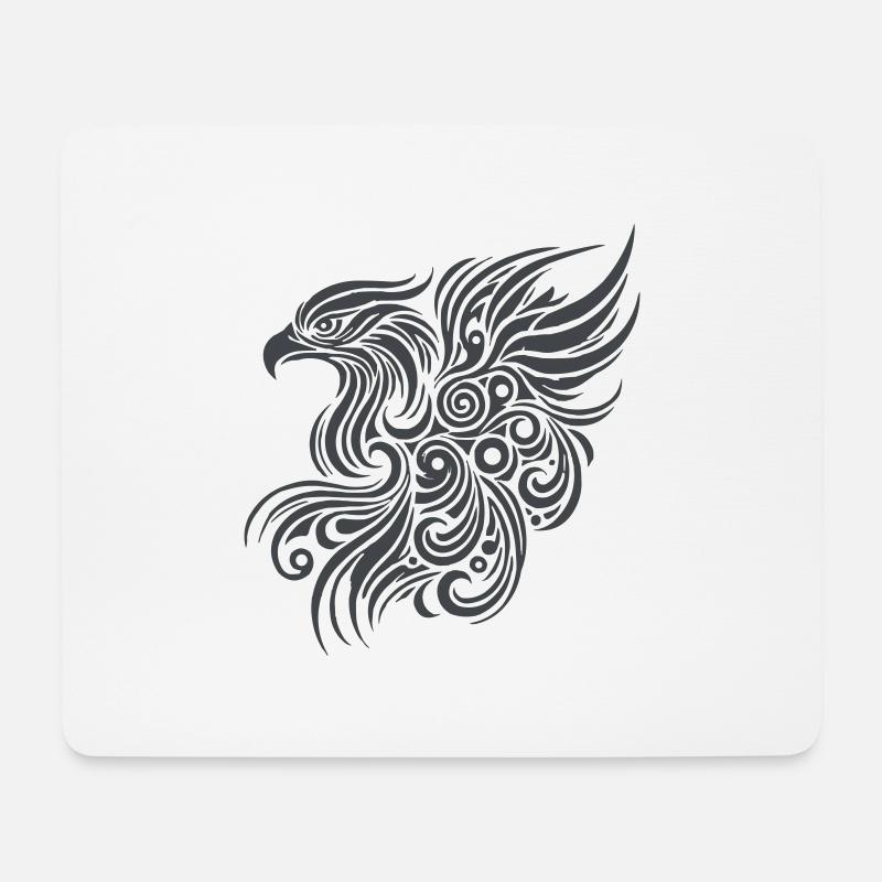 adler tribal - Mousepad (Querformat) - Weiß