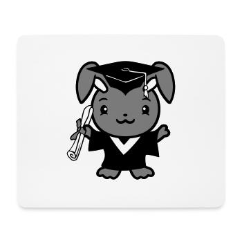 Bunny College School Graduation Abitur Certificat Sweet - Tapis de souris (format paysage) - blanc - Devant
