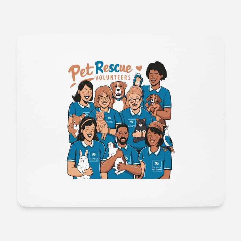 Second Chance Heroes Freiwillige zur Rettung von Haustieren - Mousepad (Querformat) - Weiß