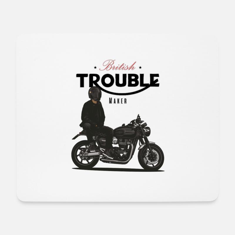 Modern Classic // Custom // Motorcycle - Mouse Pad (horizontal) - white