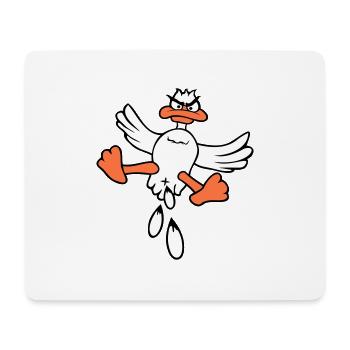 Ente Vogel fliegt Kot Angriff von oben Attacke Fun - Mousepad (Querformat) - Weiß - Vorne