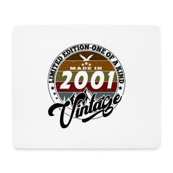 Eleganter Vintage: 2001 Retro Geschenk 2001 2025 - Mousepad (Querformat) - Weiß - Vorne