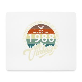 Vintage 1988 Best of 1988 - 37 Year Old Birthday - Mouse Pad (horizontal) - white - Front