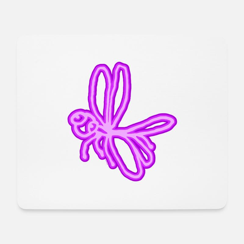 Neon Dragonfly - Mouse Pad (horizontal) - white