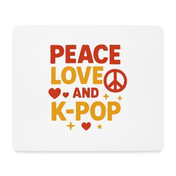 Frieden, Liebe und K-Pop - Mousepad (Querformat) - Weiß - Vorne