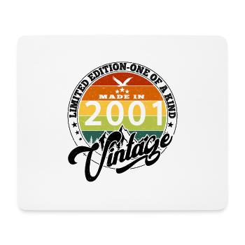 2001 Anniversaire Né en 2001 vintage Rétro. Editio - Tapis de souris (format paysage) - blanc - Devant