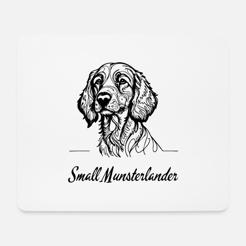 Kleiner Münsterländer – Edles Hundeporträt - Mousepad (Querformat) - Weiß