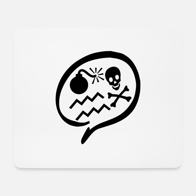 Sprechblase Wutausbruch - Mousepad (Querformat) - Weiß