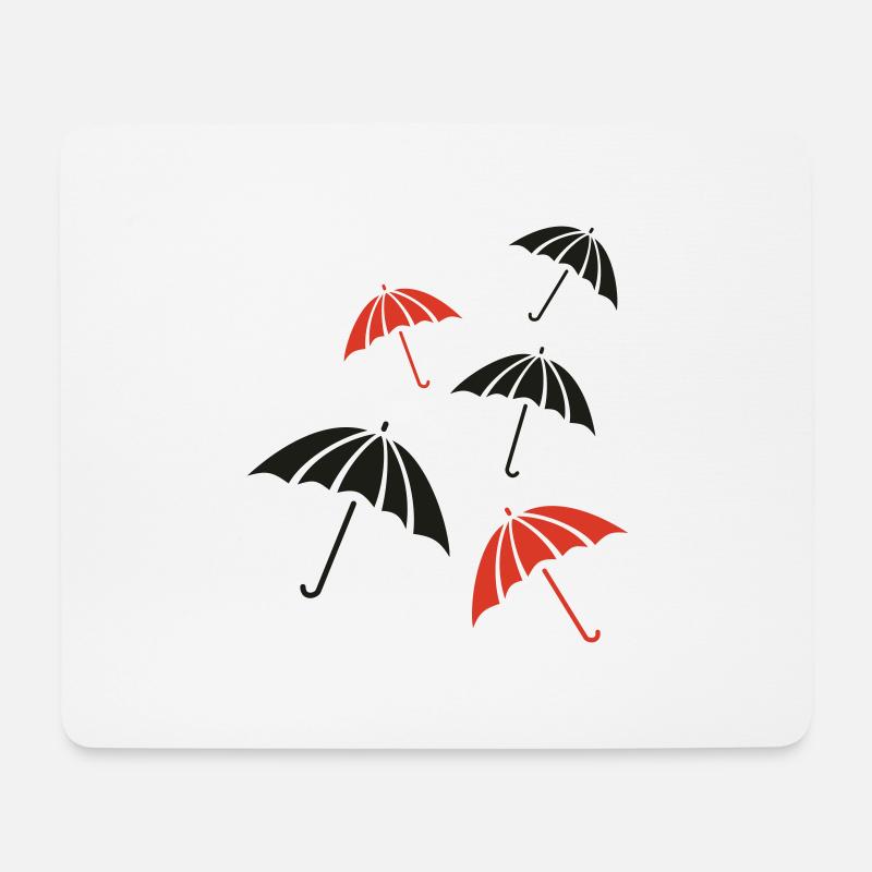 Schirmregen - Mousepad (Querformat) - Weiß