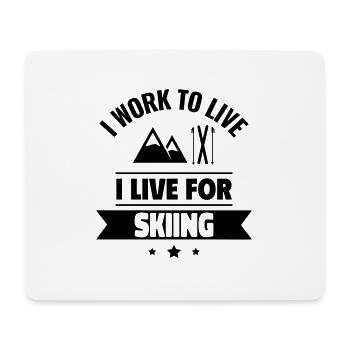 Cadeau parfait pour les amateurs de ski - Tapis de souris (format paysage) - blanc - Devant
