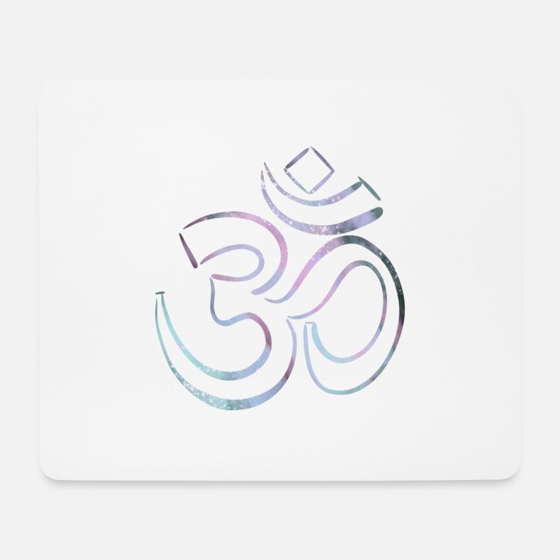 Buntes Karma Om Zeichen - Mousepad (Querformat) - Weiß