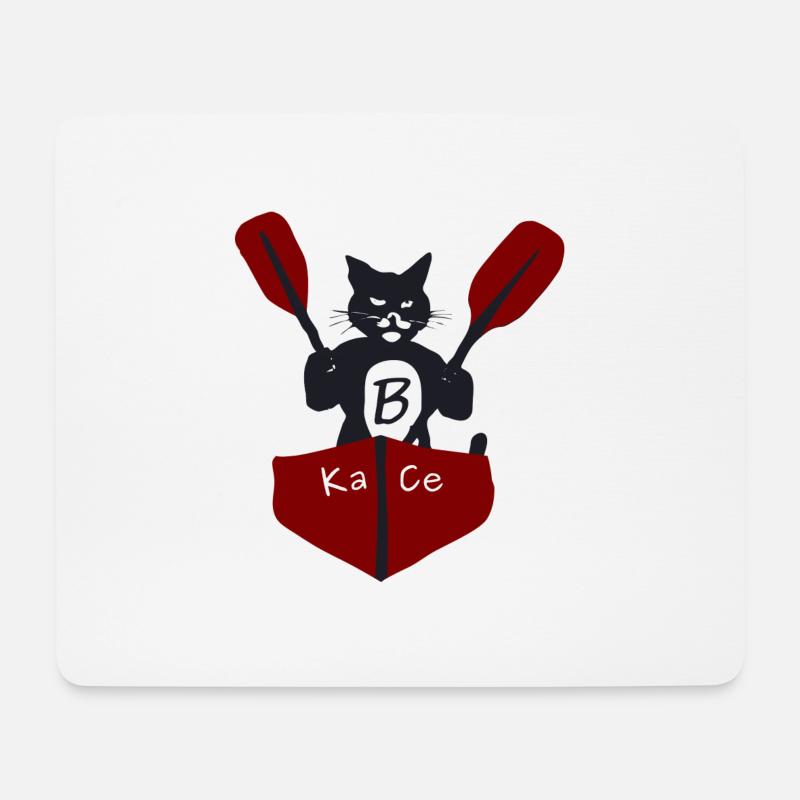Kace B im Boot - Mousepad (Querformat) - Weiß