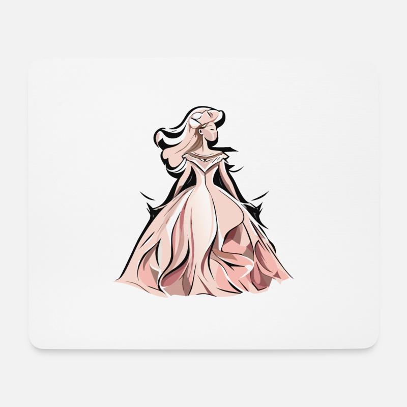 prinzessin - Mousepad (Querformat) - Weiß